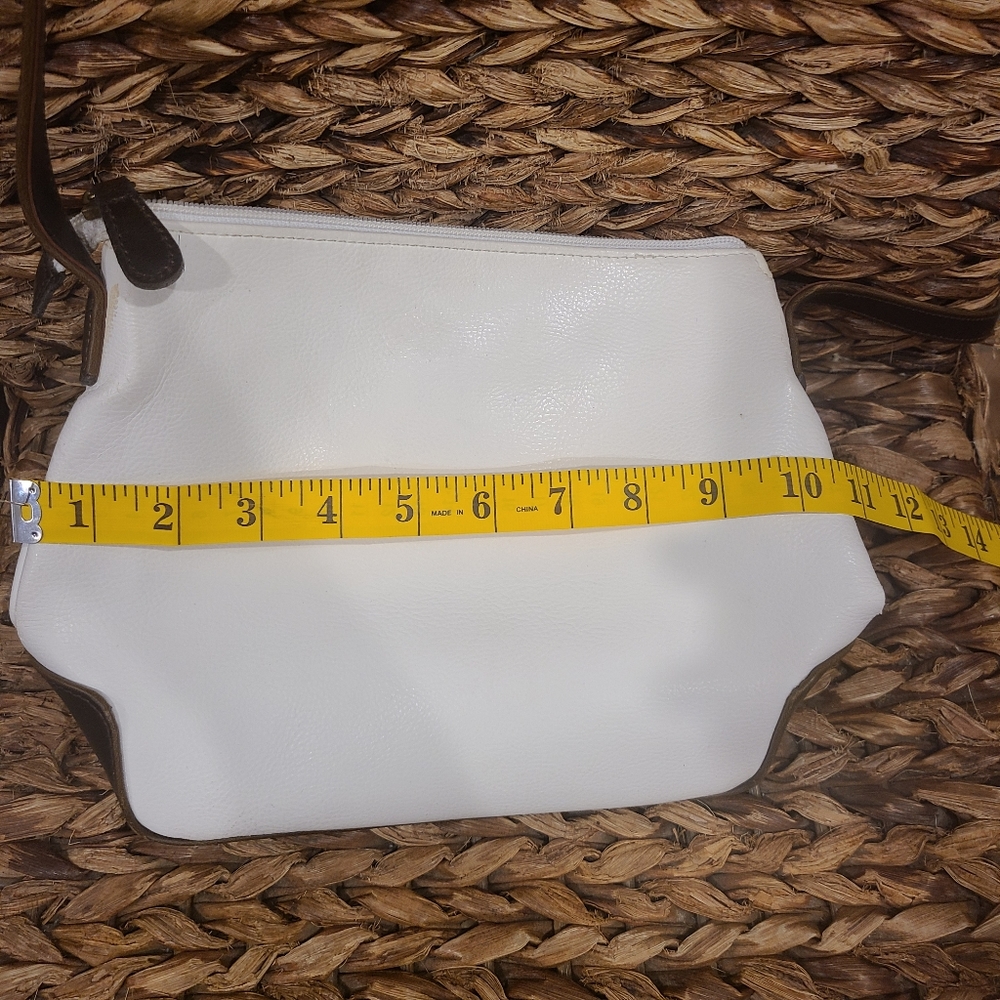 Liz Claiborne White and Brown leather Handbag - Picture 3 of 4